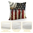 thumbnail image 4 of Orinice Stars Baseball Clock Graphic Decorative Pillow Cover for Home Couch Living Room Bed Sofa Square Pillow Covers 1PC 18x18in, 4 of 5
