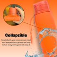 thumbnail image 4 of Byoki Collapsible 25 oz Happy Orange Silicone Water Bottle, 4 of 9