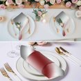 thumbnail image 2 of Red Grey White Cloth Napkins, Farmhouse Ombre Color Modern Simple Washable and Reusable Dinner Napkins Set of 6, Table Napkin for Kitchen Party Birthday Wedding Hotel Housewarming 20"x20", 2 of 8