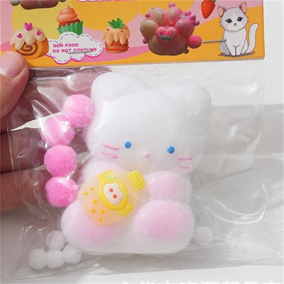 Taba Squishy Cat , Squishy Fidget Toys Soft Stress Relief Squishies for Adults Party Favors Pinch Toys, Cat Sticky Squeeze Toys 3.5"