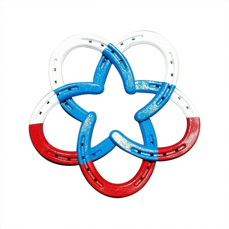 

Veki Independence Day Patriot Wreath Decorative Pendant Wreath Flat Style 14 Inch Wire Wreath Form