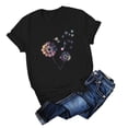 thumbnail image 2 of Pntutb Camiseta de moda para mujer Blusa con estampado de letras de manga corta y cuello redondo para mujer Pntutb Pntutb-3744, 2 of 8