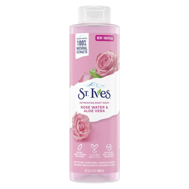 St. Ives Rose Water and Aloe Vera Body Wash 22 oz
