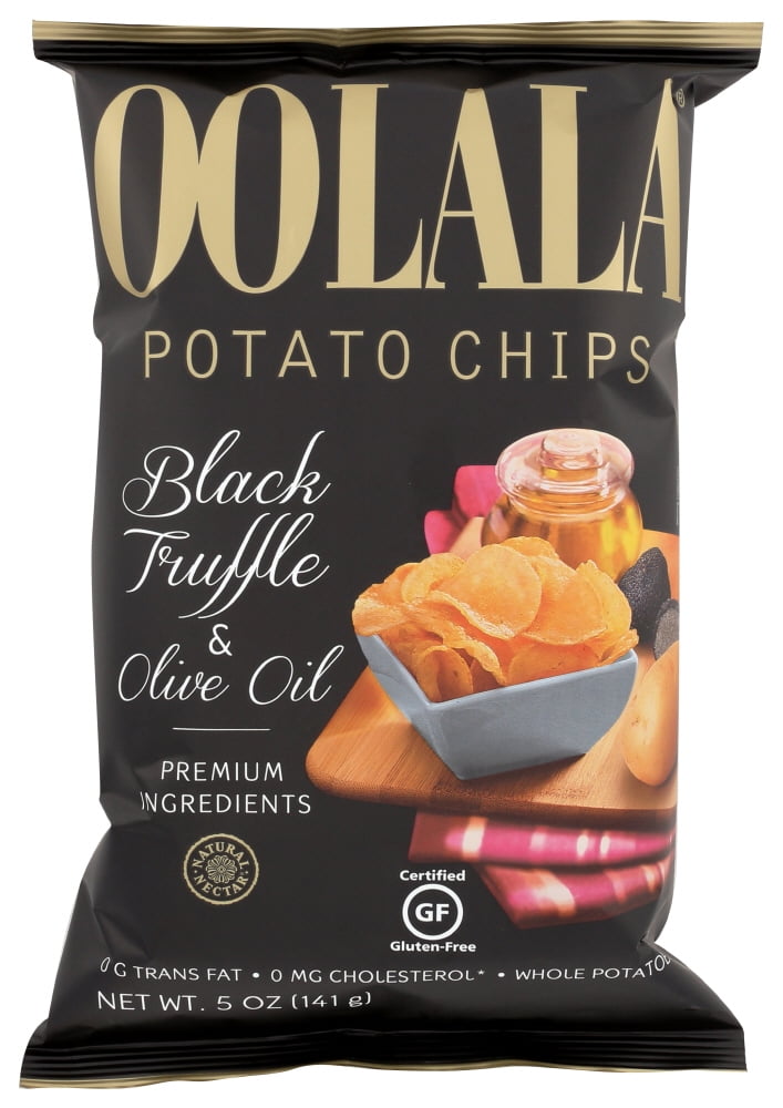 Oolala Potato Chips Black Truffle And Olive Oil, 5 Oz