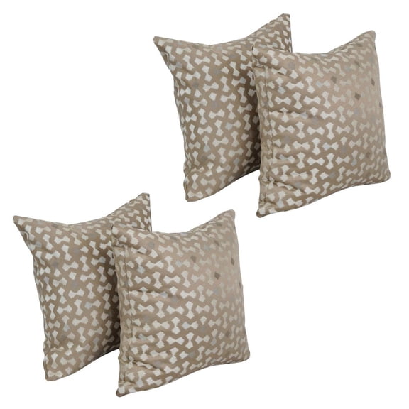 17-inch Jacquard Throw Pillows with Inserts (Set of 4) 9910-S4-ID-123