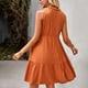 thumbnail image 4 of Vestido con cuello anudado,Vestido sin mangas con cuello en V y cuello anudado para mujer, vestido sin mangas con botones en la parte delantera, el mejor de su clase, 4 of 6