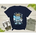 thumbnail image 4 of Happy Blue Coffee Cup Surfer with Sunglasses Holding Coffee T-Shirt Surf Coffee Lover Gift T Shirt for Men Women Kids Boys Girls Tshirt, 4 of 8