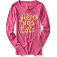thumbnail image 1 of Camiseta gráfica con purpurina Aeropostale para mujer, rosa, mediana, 1 of 1