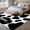 Black, variant on Area Rug for Living Room, Cow Printed Non-Slip Indoor Large Carpet for Bedroom/Dining Room, Modern Black Animals Textured Pink Love Heart Washable Low-Profile Rectangle Floor Runner Rugs - 5 x 7 Ft