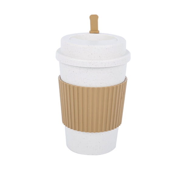 Moyic Taza de café de trigo Taza de estilo simple Tazas para el hogar Botella de palo de sellado Vasos para viajes al aire libre Camping Type2 NO2
