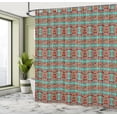 thumbnail image 4 of Ambesonne Tribal Shower Curtain, Ethnic Colorful Quirky Art, 69"Wx75"L, Seafoam Magenta, 4 of 4
