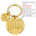 thumbnail image 1 of Llavero con anilla personalizado, fecha de calendario grabada, llavero de acero inoxidable, regalo de aniversario de boda para novio y marido Tan Jianjun  unisex, 1 of 2