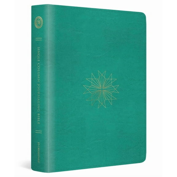ESV Single Column Journaling Bible (Trutone, Teal, Resplendent Cross Design), (Hardcover)