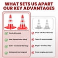 thumbnail image 5 of 28" PVC Traffic Cones 12 Pack, Portable Safety Cones with UV-Protected Surface and Reflective Collars, Orange Parking Lot Cone Construction Cones for Warehouse Organization and Crowd Control, 5 of 10