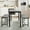 Black, variant on Naomi Home Paola Compact Modern 3-Piece Dining Table Set with 2 Benches, Rustic Brown