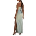 thumbnail image 4 of Franhais Women Wrapped Dress, Sleeveless Off Shoulder Solid Color Pleated Casual Club Dress, 4 of 6