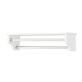 thumbnail image 4 of Dover 27 Inch Wide White Wood Bathroom Shelf with 2 Towel Rods, 4 of 7