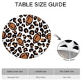 thumbnail image 6 of Brown Footballs with Leopard Spots Pattern Round Fitted Tablecloth with Elastic Edge,Dining Table Cover Waterproof,Outdoor Round Tablecloth for Camping,Dining,Indoor and Outdoor, 6 of 7
