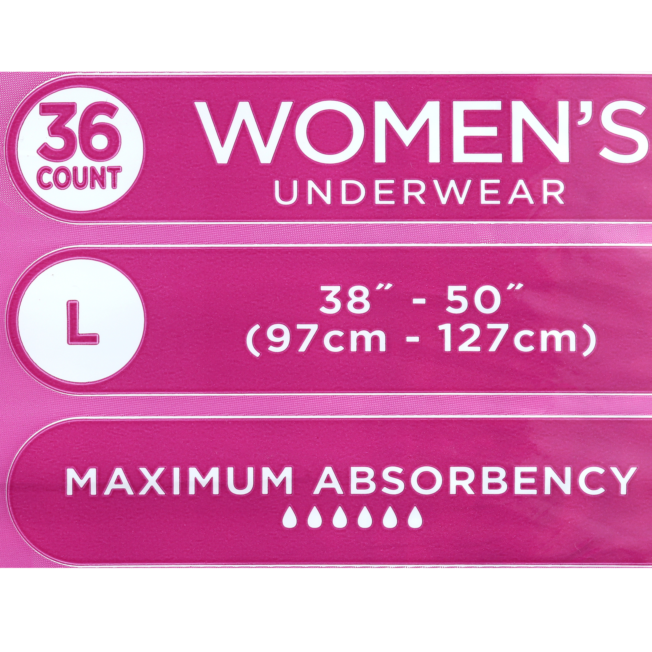 Assurance Women's Incontinence & Postpartum Underwear, Maximum Absorbency, L (36 Count) - image 4 of 8
