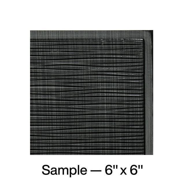 FASÄDE Ripple Decorative Vinyl Backsplash Panel in Brushed Onyx (6X6 Inch Sample
