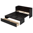 thumbnail image 4 of Full Murphy Bed with USB Port and a Large Drawer, Murphy Cabinet Chest Bed, Full Size Bed Frame Foldable Platform Bed for Guest Bedroom, Living Room, Office,Noisy Free, Espresso, 4 of 9