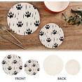 thumbnail image 3 of SKYSONIC Paws Scratches Silhouettes Pot Holders Trivets, 2 Pcs Heat Resistant Trivets,White Black Cotton Thread Weave Mats for Hot Pads Pans Pot Bowl Teapot for Kitchen Decor, 3 of 7