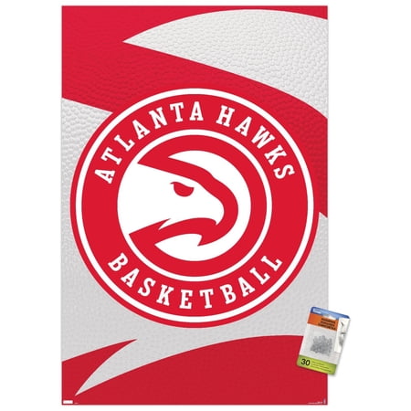 NBA Atlanta Hawks – Logo 20 Wall Poster with Pushpins 22.375 x 34