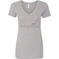 thumbnail image 3 of Inktastic Funny Golfing Tee He's Golfing Women's V-Neck T-Shirt, 3 of 5