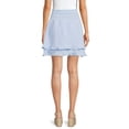 thumbnail image 4 of Time And Tru Women's Coordinating Tiered Mini Skirt, 4 of 5