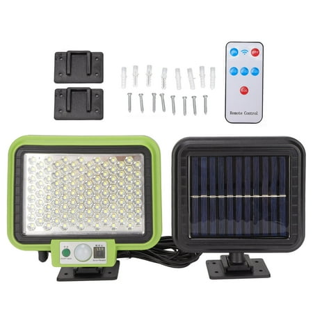 

Solar Light Split Type IP65 Waterproof Motion Sensor 105LEDs Rechargeable Remote Control Solar Shed Light for Patios