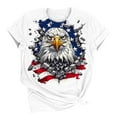 thumbnail image 5 of Cavosen Independence Day Shirts Women Petite Patriotic Short Sleeve Round Neck Shirts USA Flag Print Shirts Lady XL Independence Day Casual Tops Funny 4th of July Tunic Tees 2025 Patriotic Blouses, 5 of 5