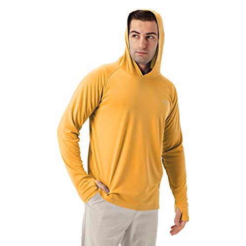 Long Sleeve Sun Shirts UV Protection Hoodie Rash Guard Hiking Fishing Swim T Shirt Men's UPF 50