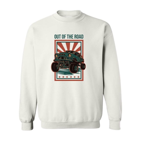 Car Out Of The Road. Sweatshirt Men -Image by Shutterstock, Male XX-Large