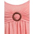 thumbnail image 3 of Tank Top de Túnica Cruzado con Anillo de Talla Extra Rosegal  Camisetas sin mangas de talla grande, 3 of 5