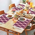 thumbnail image 2 of Red and Blue Star Argyle Pattern Summer Placemats Table Placemats Set Of 4-Linen Kitchen Washable Placemats Table Mats 11.8"x17.7" Non-Slip Heat Resistant, 2 of 6