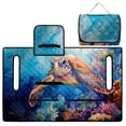 thumbnail image 3 of Xoenoiee Turtle Coral Print Golf Cart Seat Covers, Golf Cart Seat Towel Blanket for EZGO Yamaha Club Car and Other 2-Seat Golf Carts, Golf Cart Accessories for Women Men Golf Lover, 3 of 7