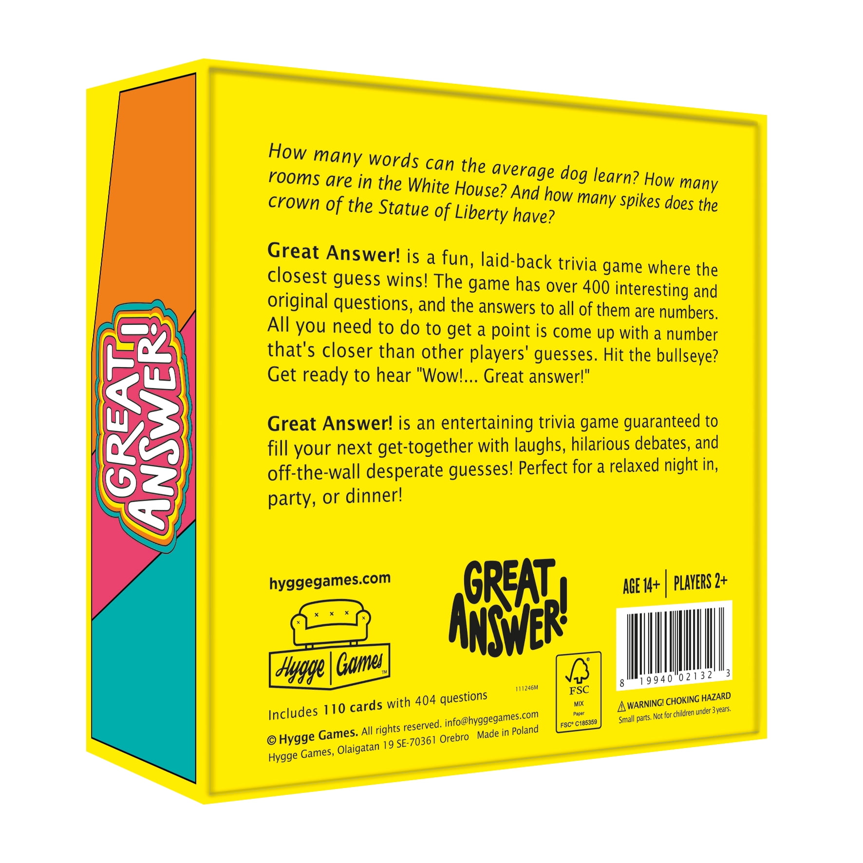 Great Answer! Fun Family Friendly Trivia Game Where Every Answer Is a Number – Closest Guess Wins!