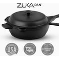 thumbnail image 6 of ZUKA Ceramic Pan by Granitestone, 6 Pc Non Toxic Ceramic Deep Frying Pan Set with Steamer & Spatula, Everyday Pan Skillet, Non Toxic Pans for Cooking, Nonstick Induction, Oven & Dishwasher Safe, 6 of 8