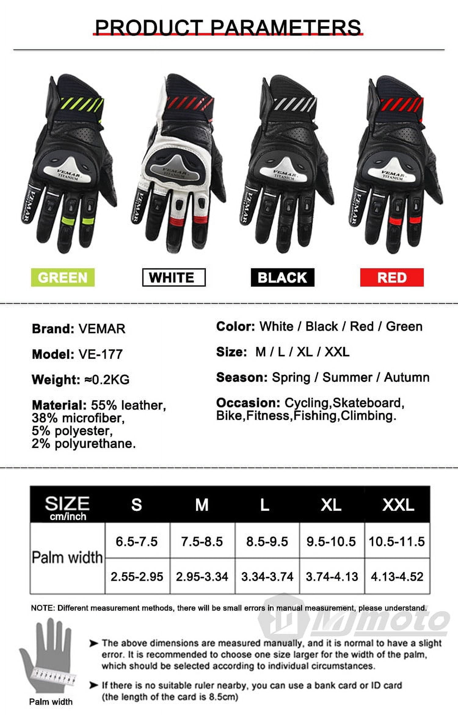 VEMAR Retro Leather Motorcycle Gloves Touchscreen Motocross Glove Full Protection Motorbike Cycling Glove Comfortable Breathable