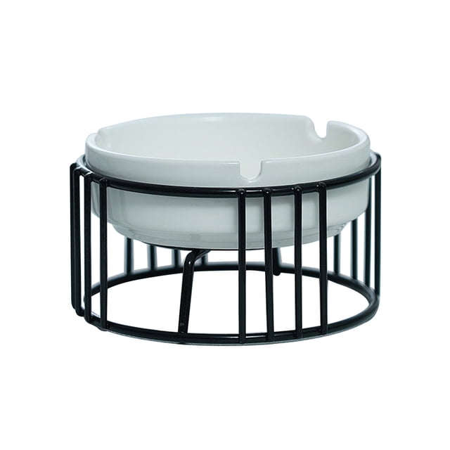 Soporte De Arte Del Hierro Cenicero De Cerámica Personalidad Creativa Mesa De Centro Del Hogar Adornos Decorativos Moda Con Comedero De Humo Accesorios Para Fumar Guardurnaity HA023412-00