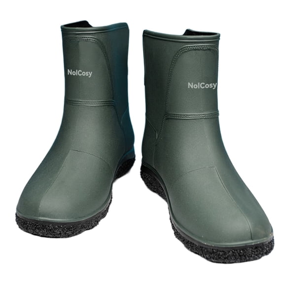 NolCosy Waterproof boots, Waterproof Fishing Rain Boots, Anti-Slip Rubber Boots with Breathable Neoprene Lining