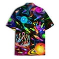 thumbnail image 4 of Neon Planet Bowling Hawaiian Shirt For Men Galaxy Bowling Shirt Mens Hawaiian Shirts Short Sleeve Button Down Shirt Men, 4 of 7