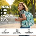thumbnail image 2 of Xoenoiee Turtle Starfish Seashell Conch Coral Print Backpacks for Girls Lightweight Bookbag Schoolbag Teens 3 Pieces Backpack Set with Lunch Bag Pencil Case for Elementary Preschool School Student, 2 of 6