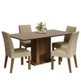 thumbnail image 1 of Juego de Comedor Madesa Keila Mesa con Tapa de Madera 4 Sillas Marron/Crema/Imperial, 1 of 10