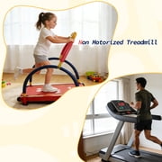 Easy Playhouse: Kids Treadmill - Red & Blue, Manual Self-Propelled Motion, Foam Handlebars, Walk & Jog Pad, Exercise Equipment, LED Display, 150lb Cap