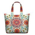 thumbnail image 1 of Exotic Paisley Artwork Duffel Bohemian Chic Weekender Bag with Artistic Floral Pattern, Vintage Mala Inspired Design, 1 of 5