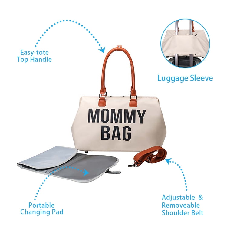 Baby Diaper Tote Bag with Changing Pad Large Capacity Mommy Bag Maternity Bag Travel Bag for Hospital & Functional Baby Care