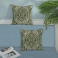 thumbnail image 3 of Sage Green Boho Pillow Covers 18x18 Inch 2 Pcs Vintage Carpet Pattern Bohemia Decor Throw Pillows Spring Summer Outdoor Farmhouse Decoration Pillowcase Linen Cushion Cover for Couch Sofa Bed, 3 of 6