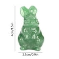 thumbnail image 3 of Luxcidy Bunny Decor Easter Rabbit Decor Easter Decoration Amethyst Crystals Figurines, Crystal Mini Rabbit Figurine, for Feng Shui Home Office Garden Decoration, 1.5in (Green), 3 of 6