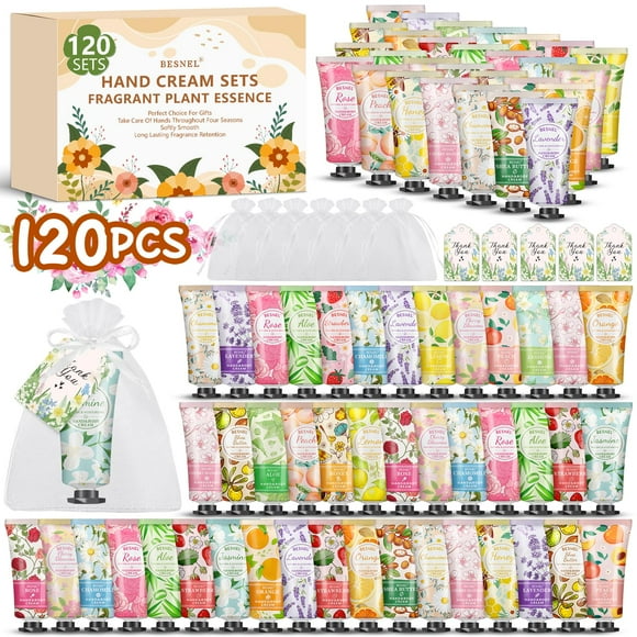 Set de crema de manos BESNEL, paquete de 120 unidades, tamaño de viaje para mujer